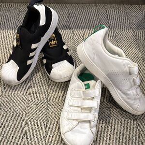 Adidas Kids Black and White Sneakers